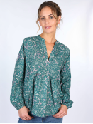 Bluse Savanna von Sorgenfri Sylt in BottleGreen
