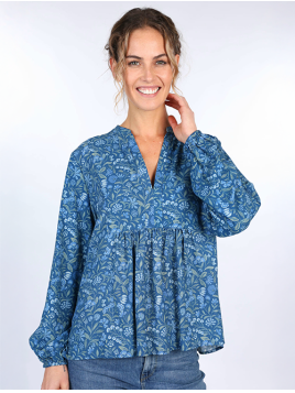 Bluse Savanna von Sorgenfri Sylt in Ink