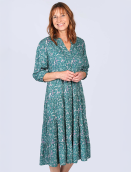 Kleid Sanna Romantic Garden von Sorgenfri Sylt in BottleGreen