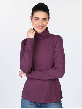 Langarmshirt Adaa von Sorgenfri in Plum