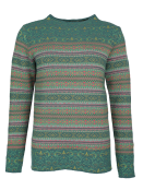 Pullover Sofia Damast von Strikkeby in BottleGreen