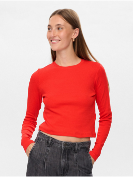 Langarmshirt (cropped) NuRiley von Nmph in FieryRed