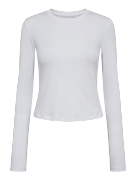 Langarmshirt (cropped) NuRiley von Nmph in BrightWhite