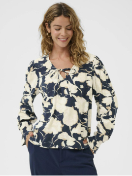 Bluse Claire (10614591-109028) von Cream in Navy Flower Print