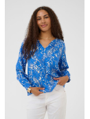 CRTiah Boho Blouse (10613577-109077) von Cream in Blue Toile
