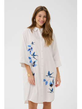 CRSilje Shirt Dress (10614873-109111) von Cream in White Blue Stripe