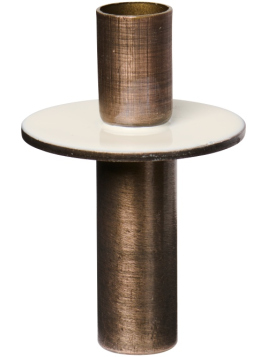 Flaschenkerzenhalter (90216-82) von Ib Laursen in Butter Cream