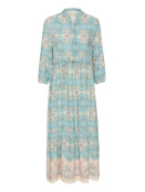 CRAlora Long Dress (10650723-106836) von Cream in Turquise Tile Print