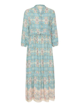 CRAlora Long Dress (10650723-106836) von Cream in Turquise Tile Print