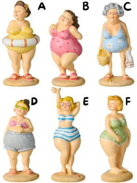 Dekofigur (1Stk.) Damen in Badebekleidung (27507-99) von Ib Laursen