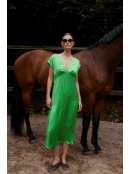 SLClero Midi Dress (30409241-166339) in Vibrant Green von Soaked Luxury