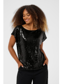 CRGlimme Sequin Blouse (10615119-100120) von Cream in Pitch Black