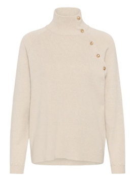 Pullover CRDela Button (10614314-100232) von Cream in Oat Melange