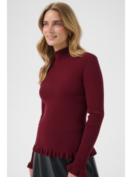 CRDela Knit Roll Neck (10615361-191724) von Cream in Cabernet