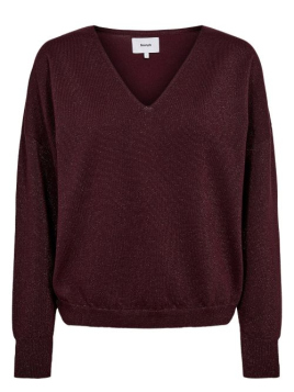 Pullover NuDayletta Lurex V-Neck (707060-2730) von N�mph in Fig