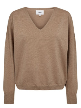 Pullover NuDayletta Lurex V-Neck (707060-5720) von N�mph in Silver Mink