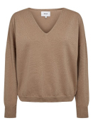 Pullover NuDayletta Lurex V-Neck (707060-5720) von N�mph in Silver Mink