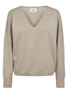 Pullover NuDayletta Lurex V-Neck (707060-9509) von N�mph in Whitecap Gray