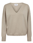 Pullover NuDayletta Lurex V-Neck (707060-9509) von N�mph in Whitecap Gray