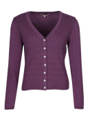 Strickjacke Amily (02262-0159-512) von Sorgenfri Sylt in Plum