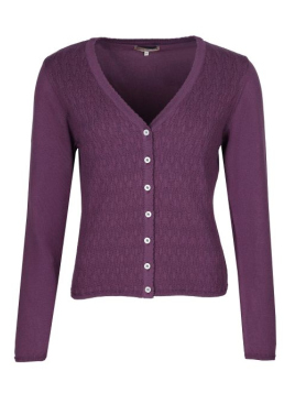 Strickjacke Amily (02262-0159-512) von Sorgenfri Sylt in Plum