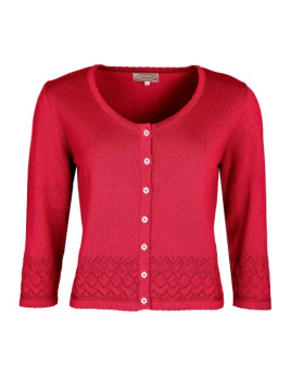 Strickjacke Liselotte (02262-0160-491) von Sorgenfri Sylt in Cerise