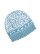 M�tze Hella Flower (02262-0185-226) von Sorgenfri Sylt in misty blue