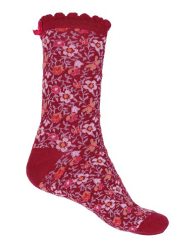 Socken Dragonfly (02262-0232-485) von Sorgenfri Sylt in Red Wine