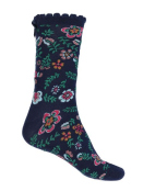 Socken Irma Velvet Bloom (02262-0231-311) von Sorgenfri in Navy