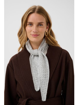 CRUllea Small Knit Scarf (10616065-100391) von Cream in Grey Melange
