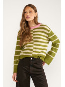 Pullover NuRiette Block Stripe (707210-4060) von N�mph in Calla Green