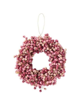 Kranz m/Holzperlen Stillenat (57295-33) von Ib Laursen in rosa